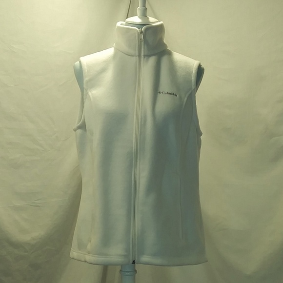 Columbia White Fleece Vest - Picture 2 of 10